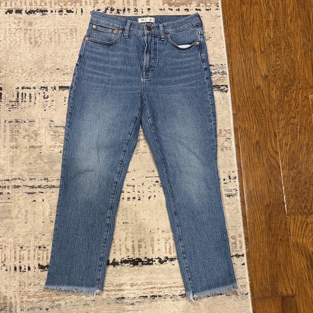 Madewell Cropped Blue Jeans